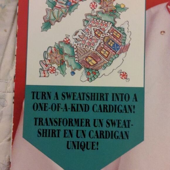 vintage Cardigan holiday Xmas‎ Fabric cutouts🌈5 for $25 - Picture 3 of 10